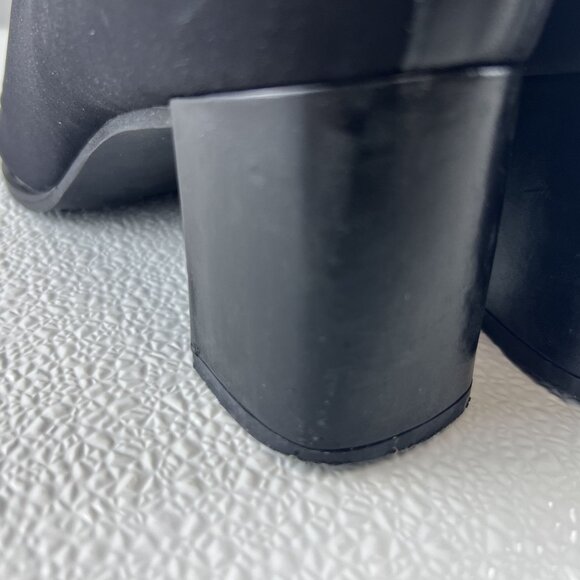 Easy Spirit Black Block Heel Ankle Boots Size 9B Womens Fabric & Leather Upper - Picture 11 of 13